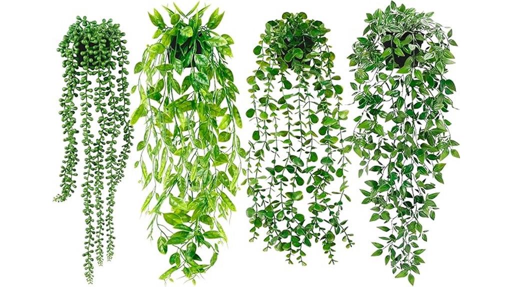 fake hanging plant set
