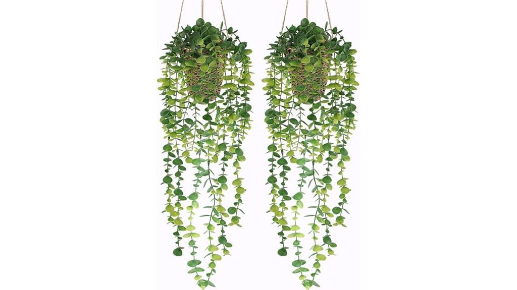 fake hanging plant set