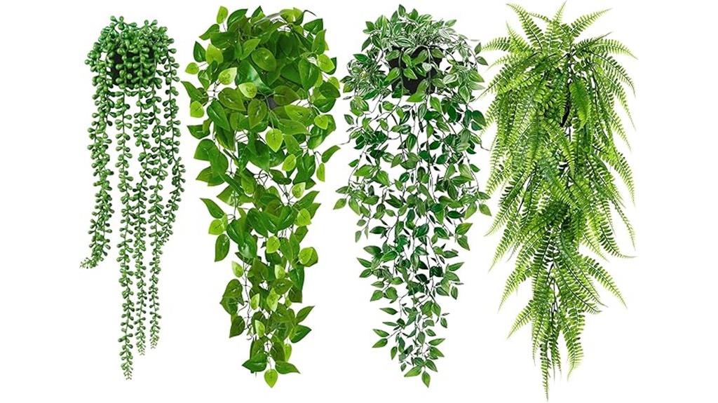 fake hanging plant set