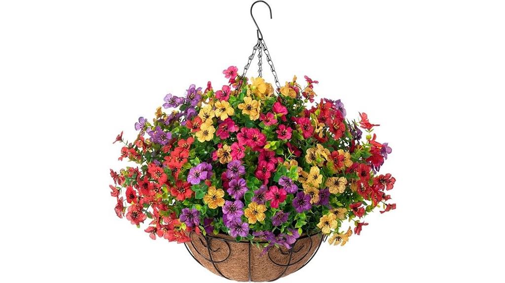 fake outdoor hanging plants
