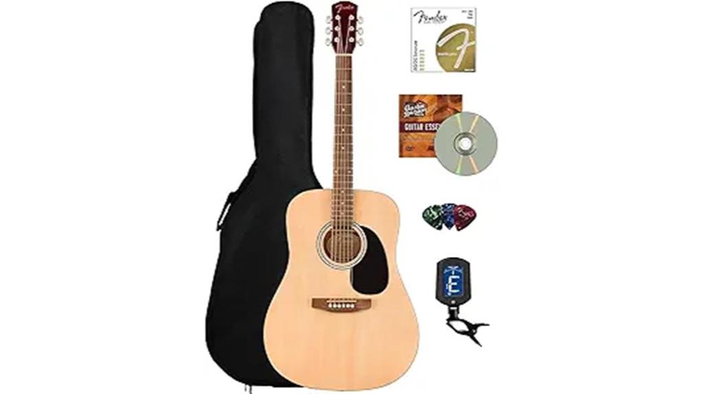 fender dreadnought guitar bundle