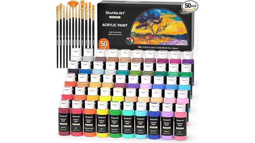 fifty color acrylic set