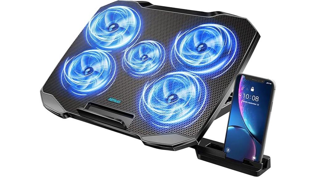 five fan adjustable laptop
