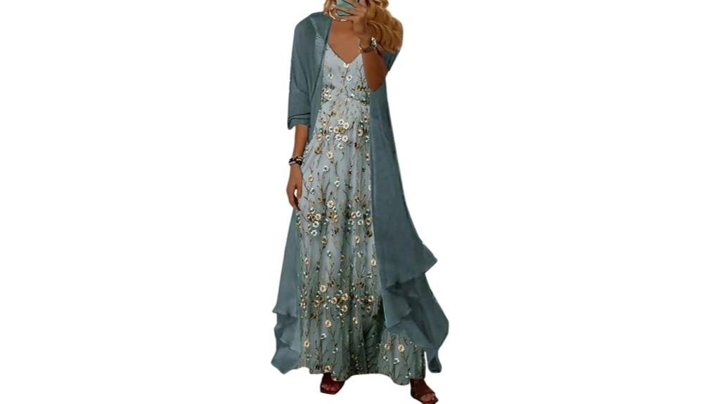 floral maxi dress set