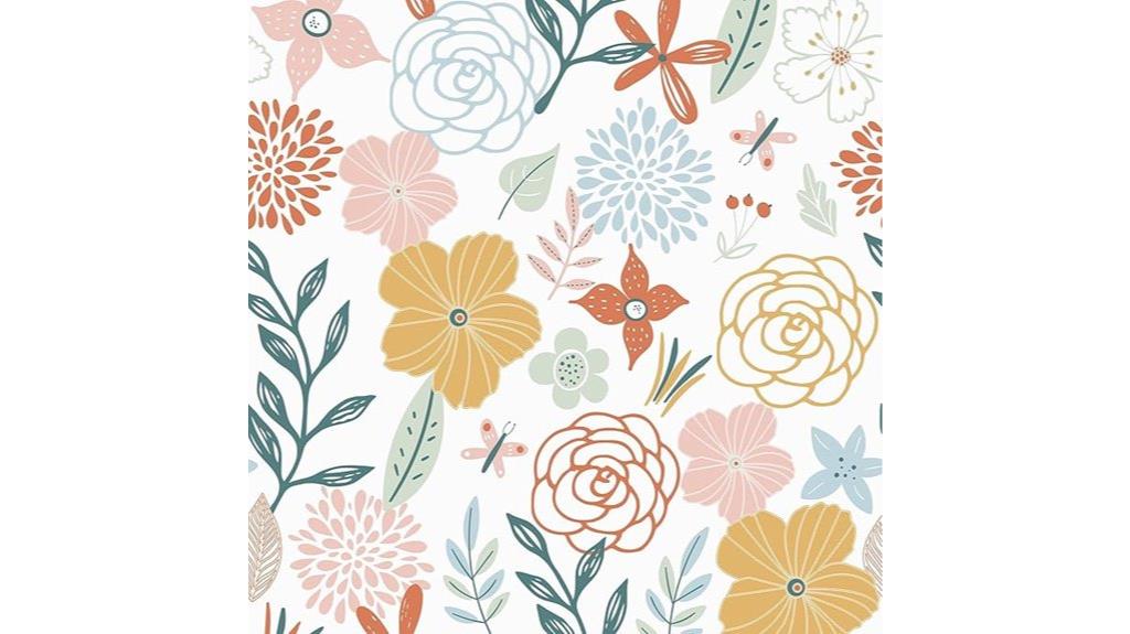 floral peel and stick wallpaper