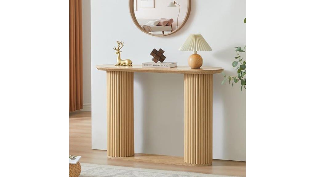 fluted entryway console