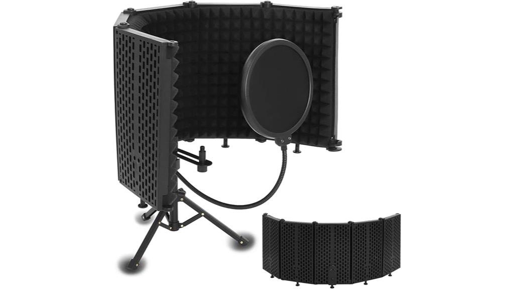 foldable microphone isolation shield