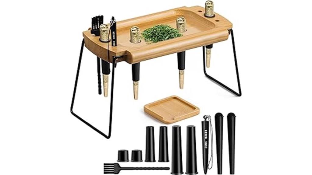 foldable wooden tray set