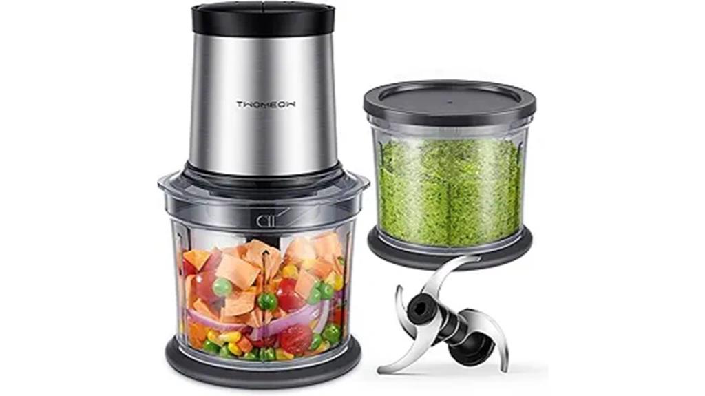 four cup dual bowl processor