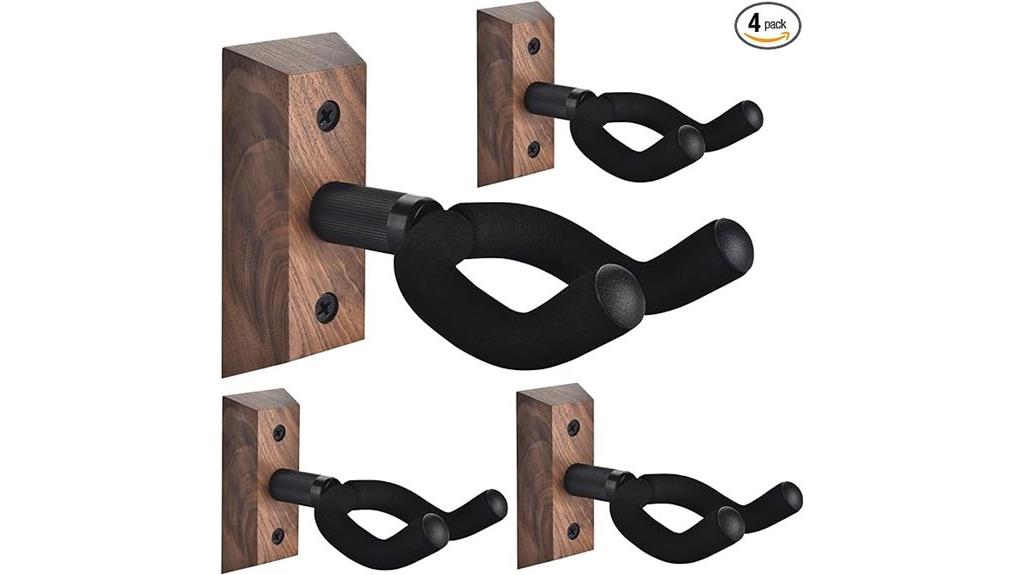four guitar wall mounts