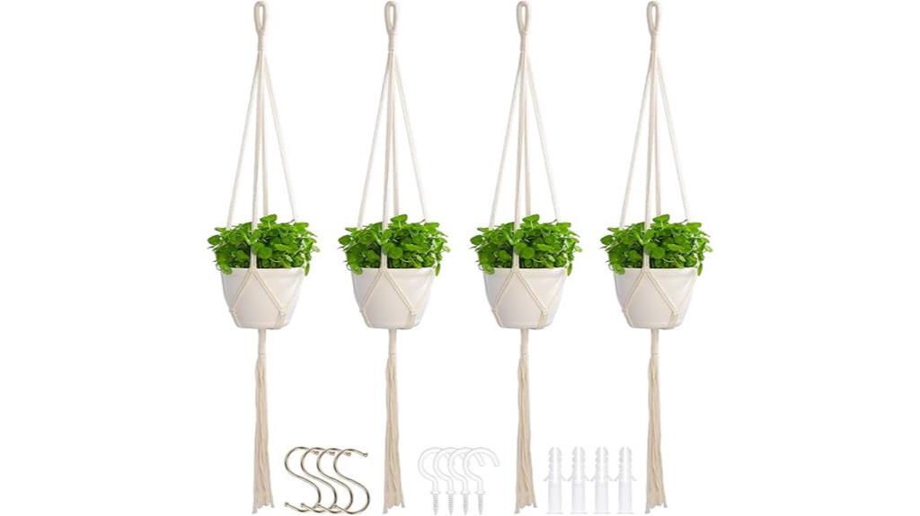 four pack macrame hangers