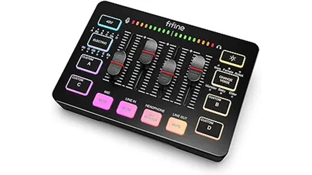 gaming audio mixer interface