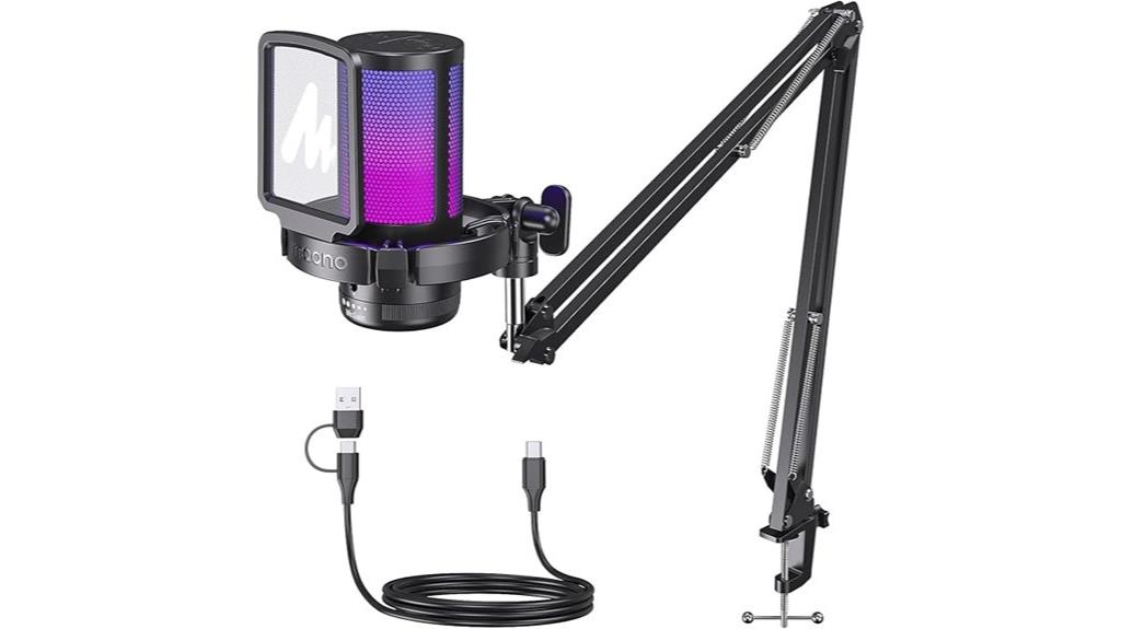 gaming usb microphone noise cancellation