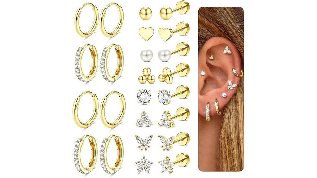 gold hoop earrings