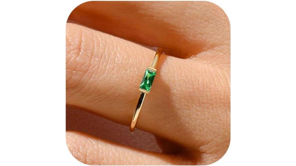 gold moon birthstone ring