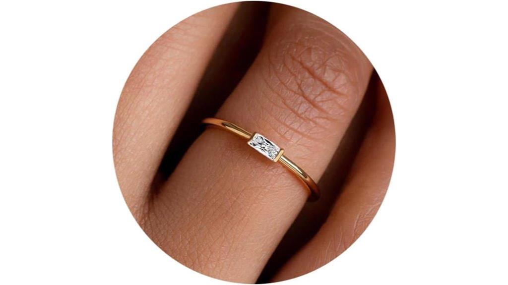 gold plated emerald rings