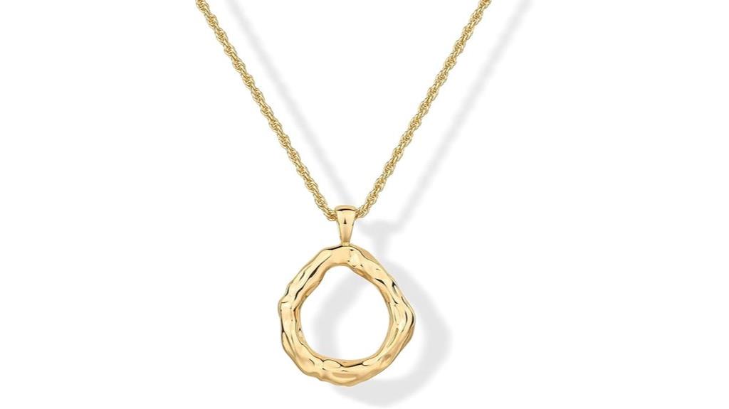 gold plated pendant necklace