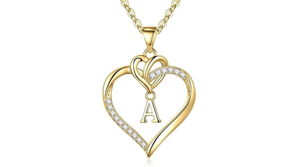 gold plated zirconia necklace