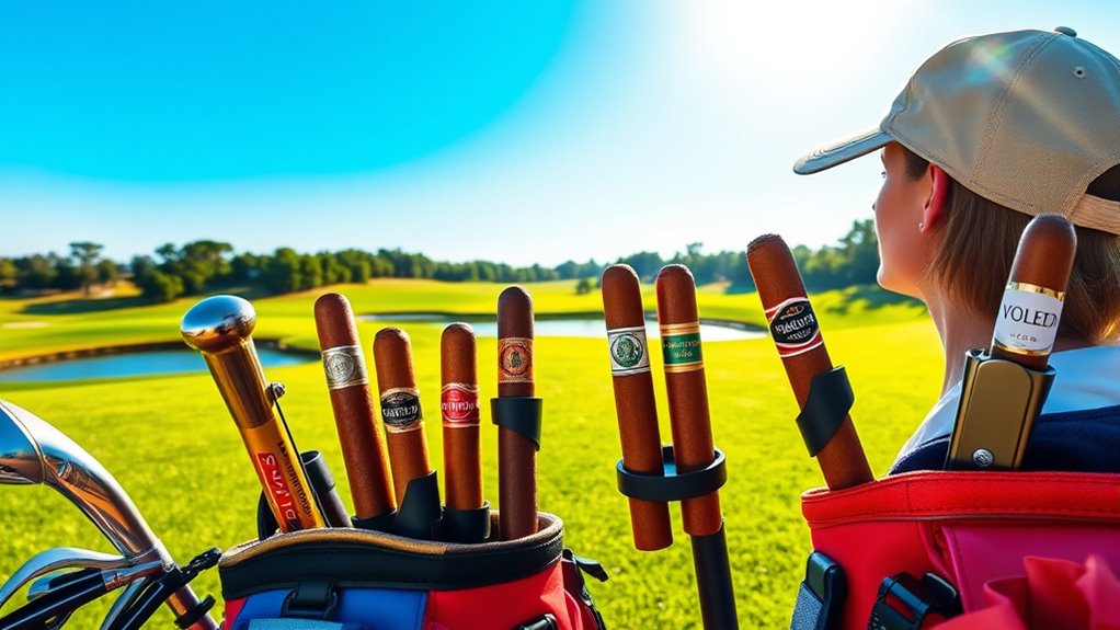 golf cigar holder clips