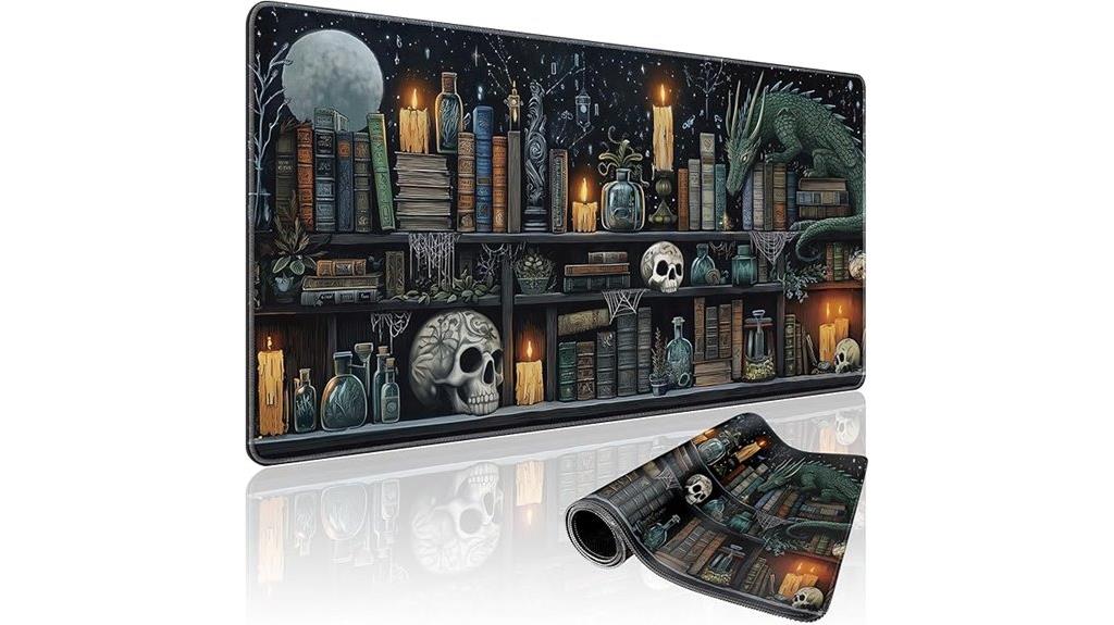 gothic library gaming mouse pad