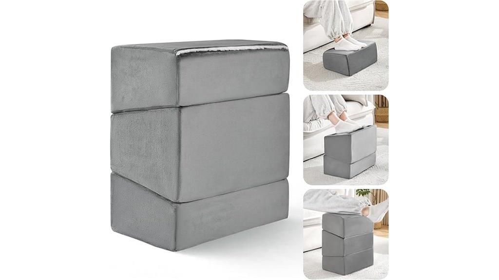 gray adjustable travel footrest
