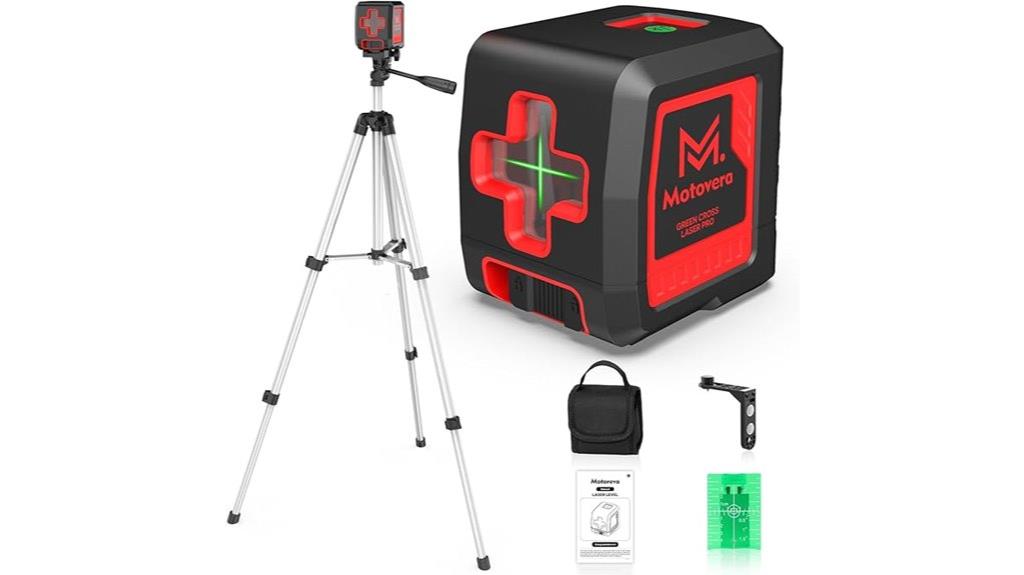 green cross line laser
