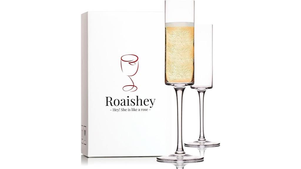 hand blown crystal champagne