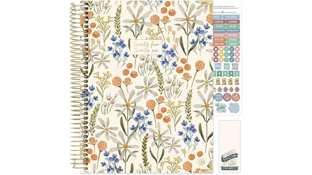 hardcover academic daily planner