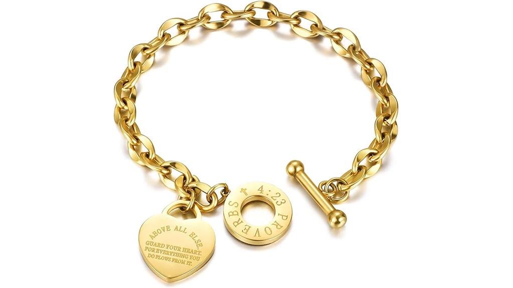 heart themed women s bracelet