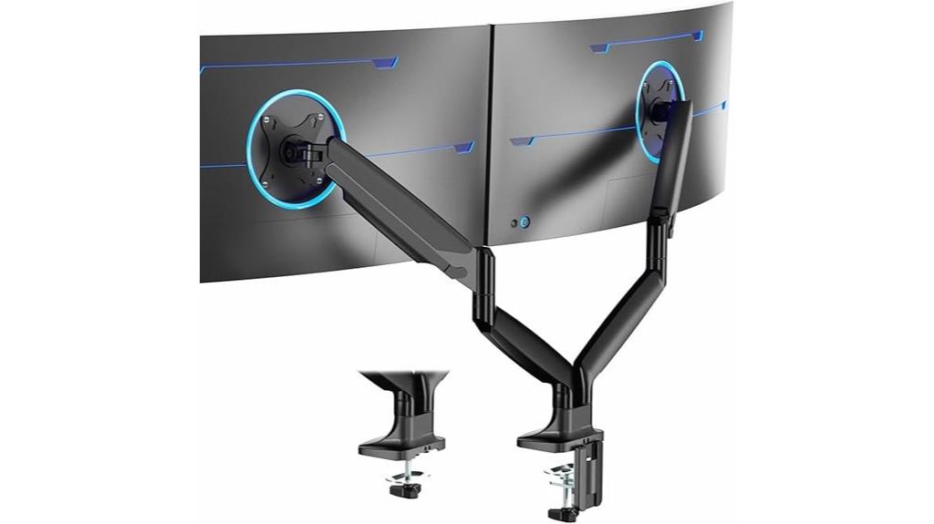 heavy duty dual monitor arm