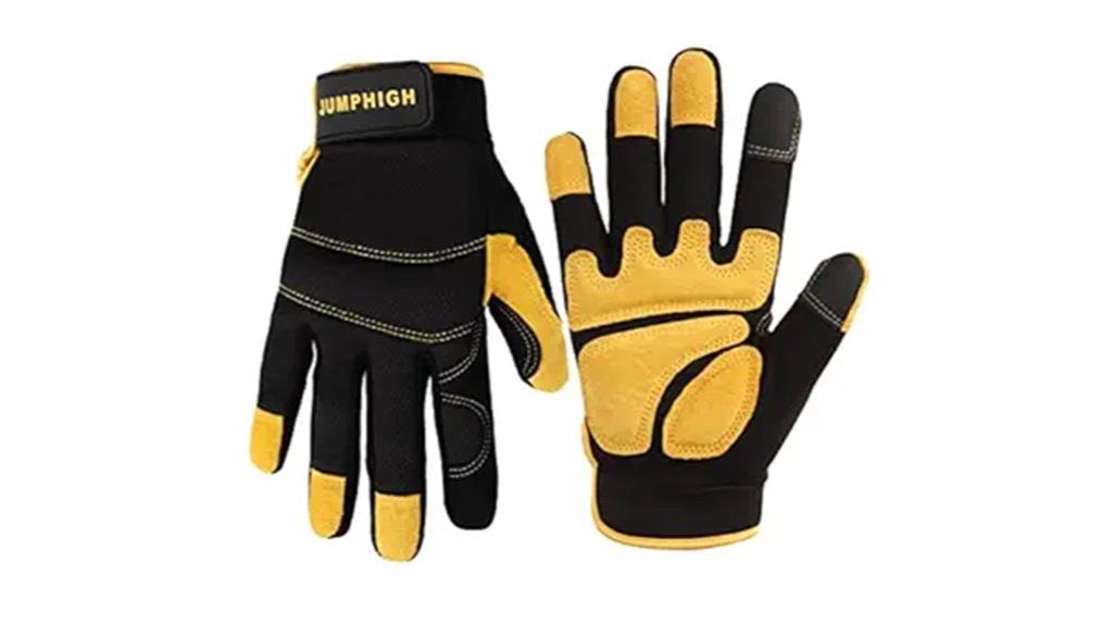 heavy duty synthetic leather gloves