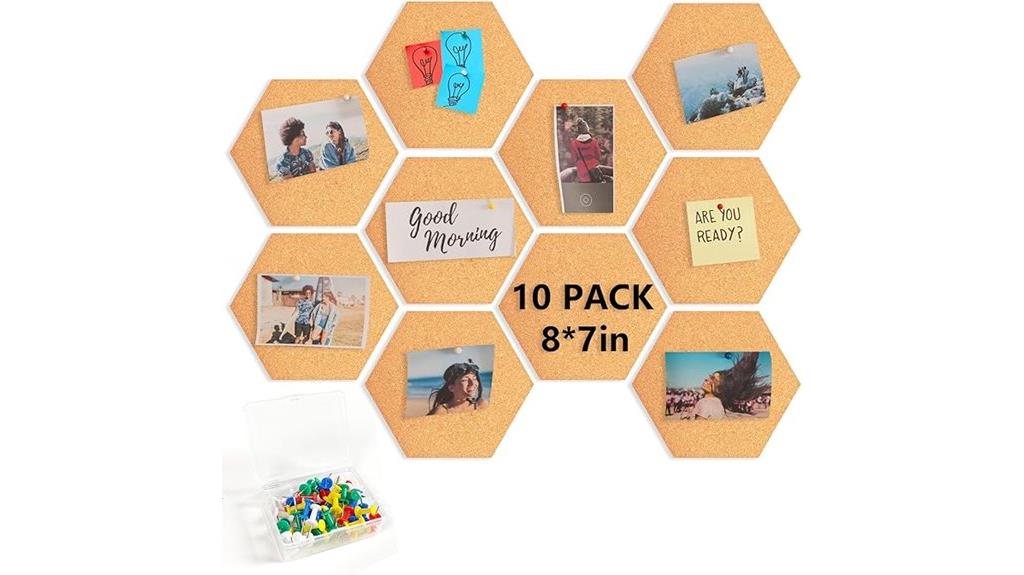 hexagon cork board tiles