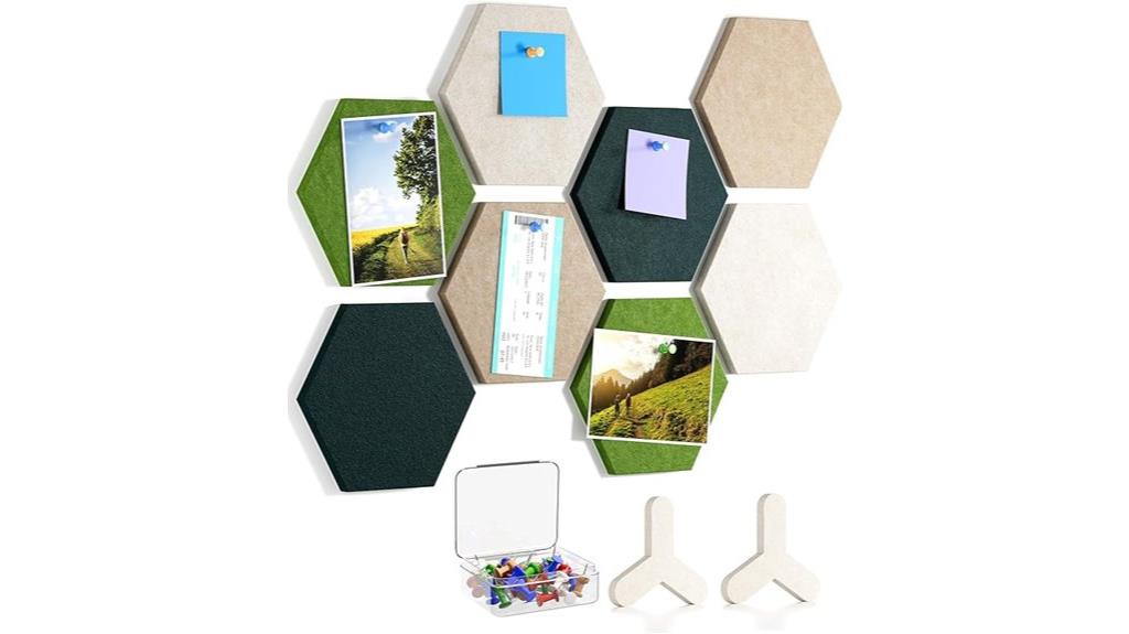 hexagon cork board tiles