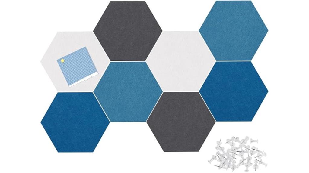 hexagon felt wall tiles