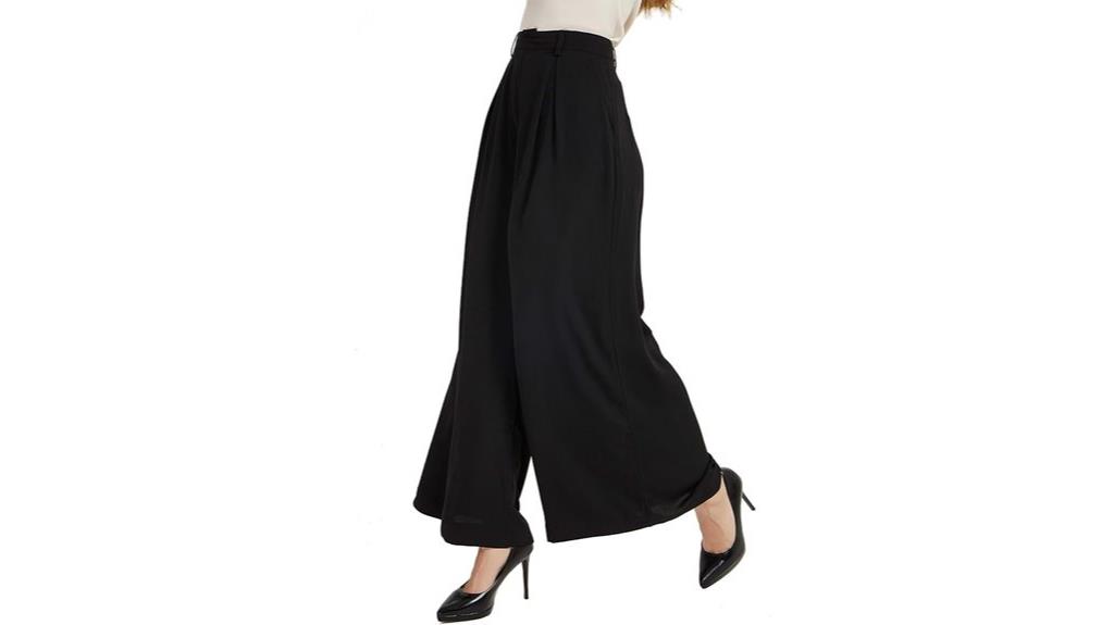 high waist wide leg pants