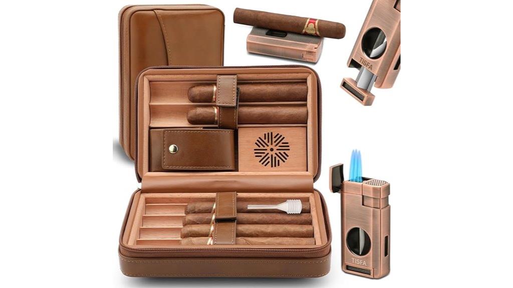 humidor with lighter cutter