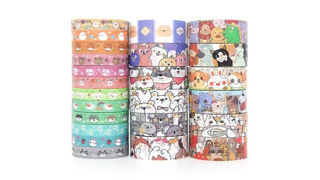 kawaii animal washi tape
