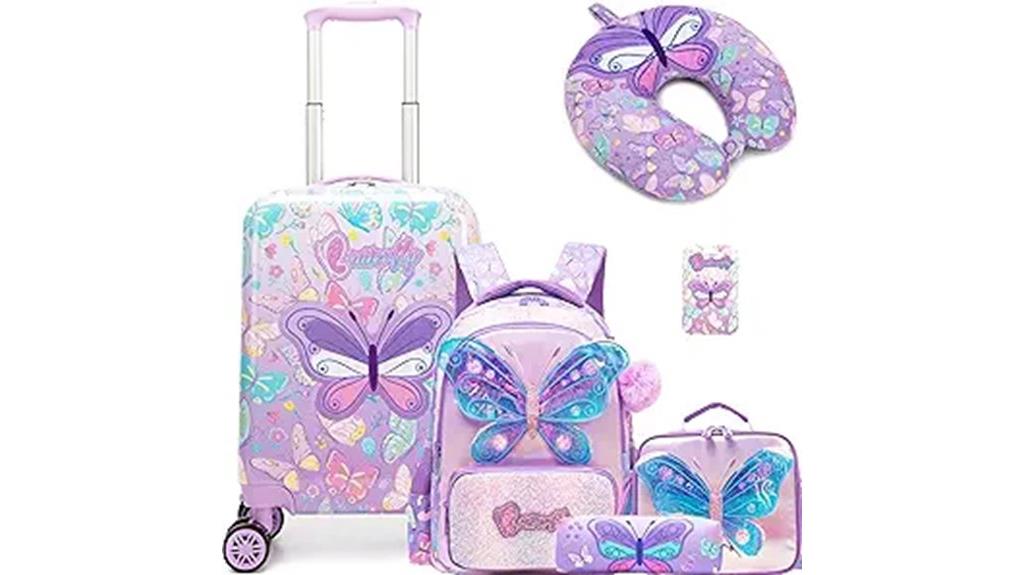 kids 5 piece spinner suitcase