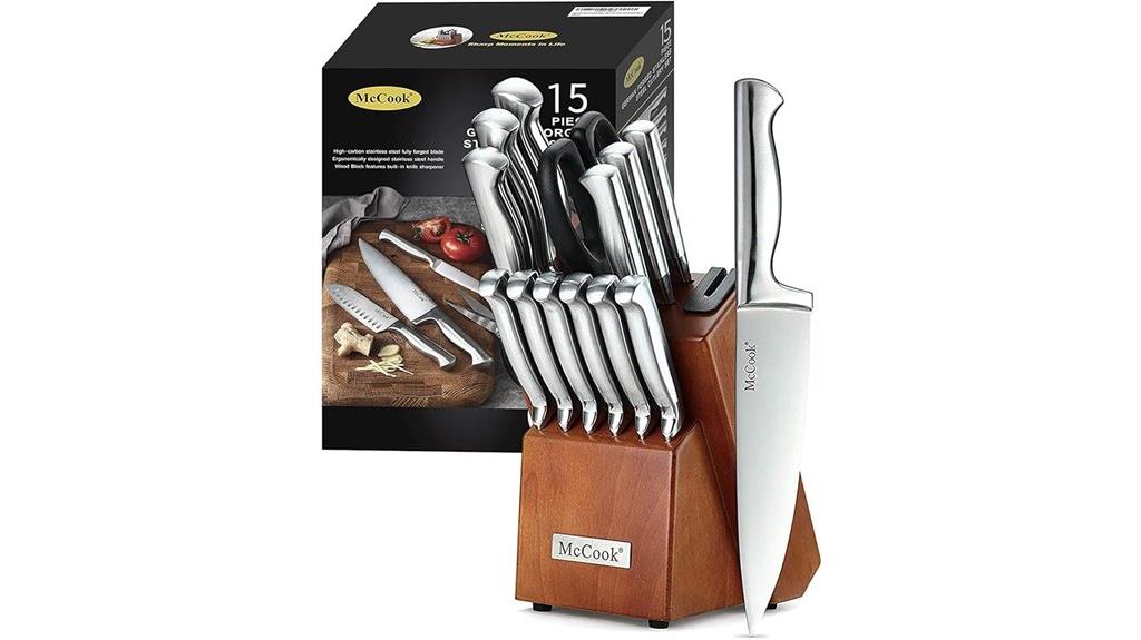 knife sets with built in sharpener