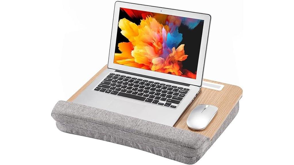 laptop desk with cushion
