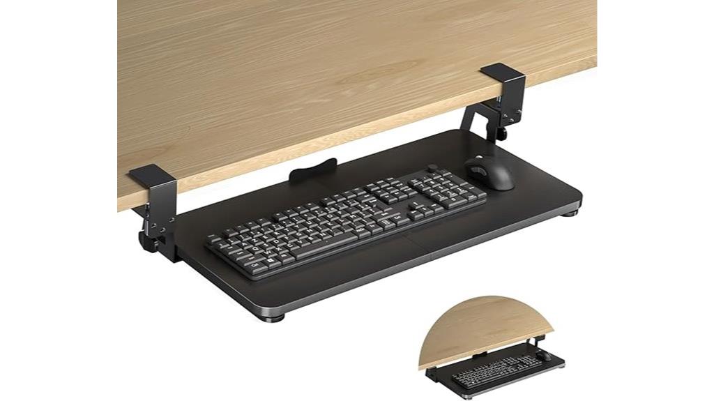 large black slide out tray