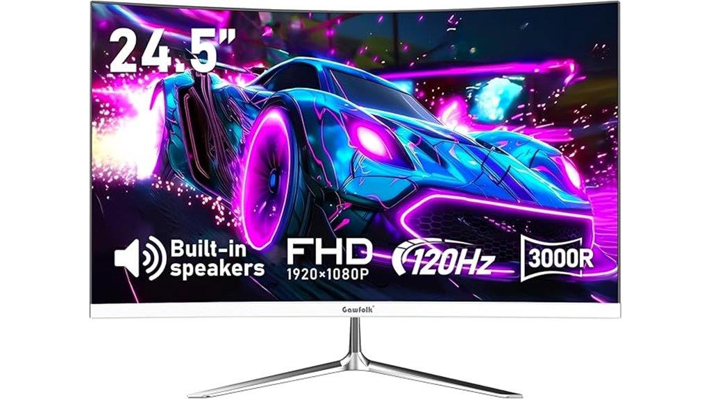 large curved gaming monitor