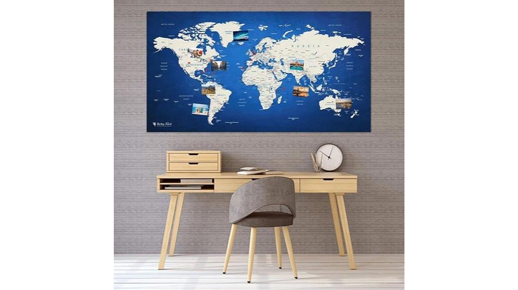 large fleece world map