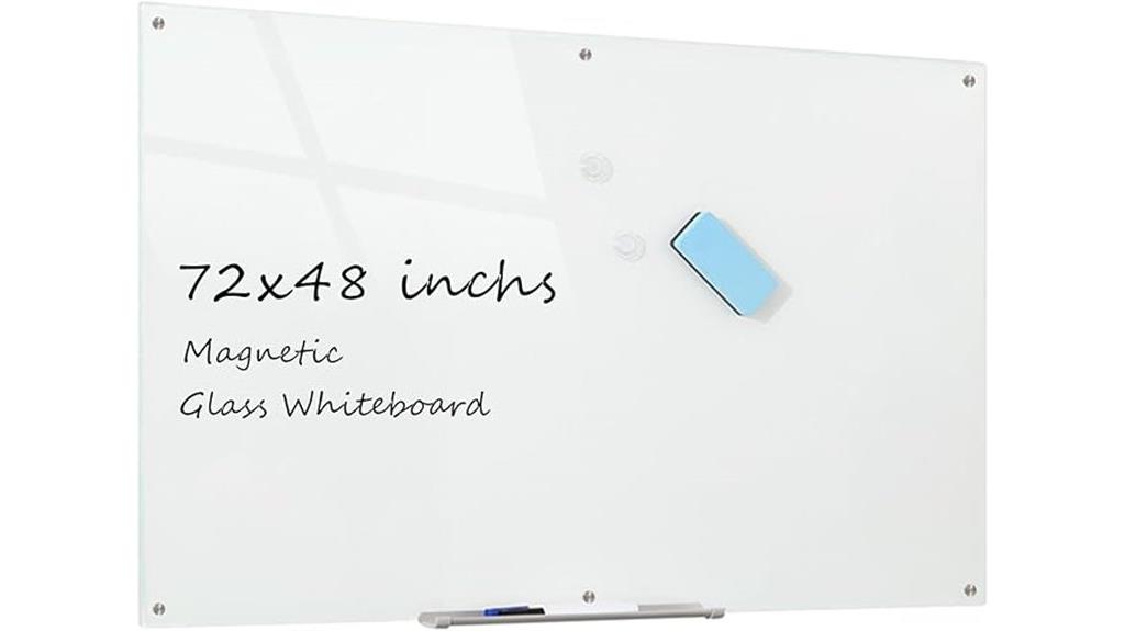 large frameless glass whiteboard