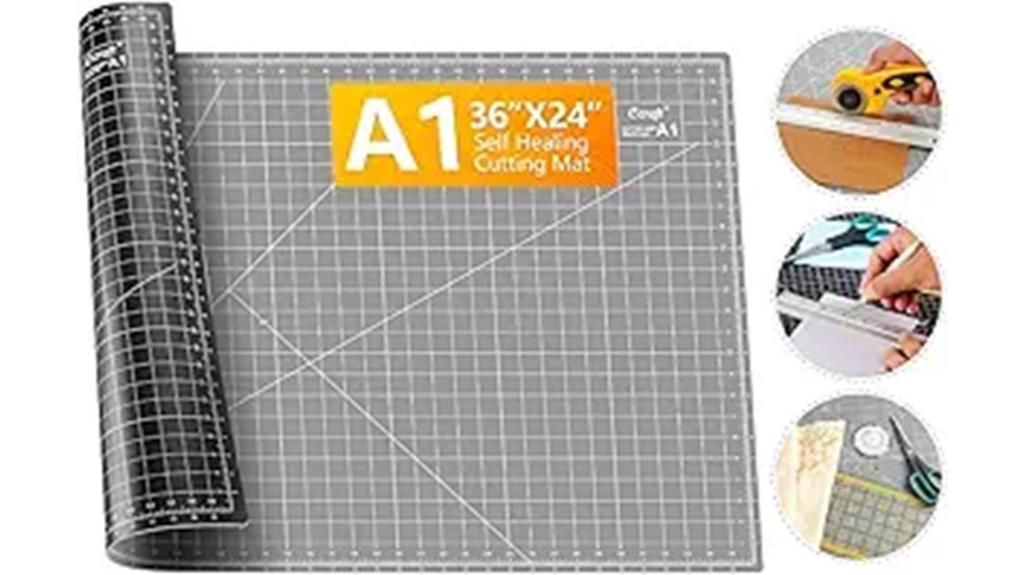 large grey black cutting mat