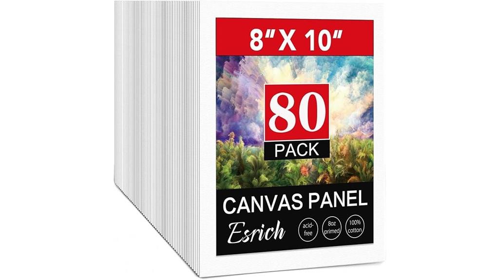 large pack of painting canvases