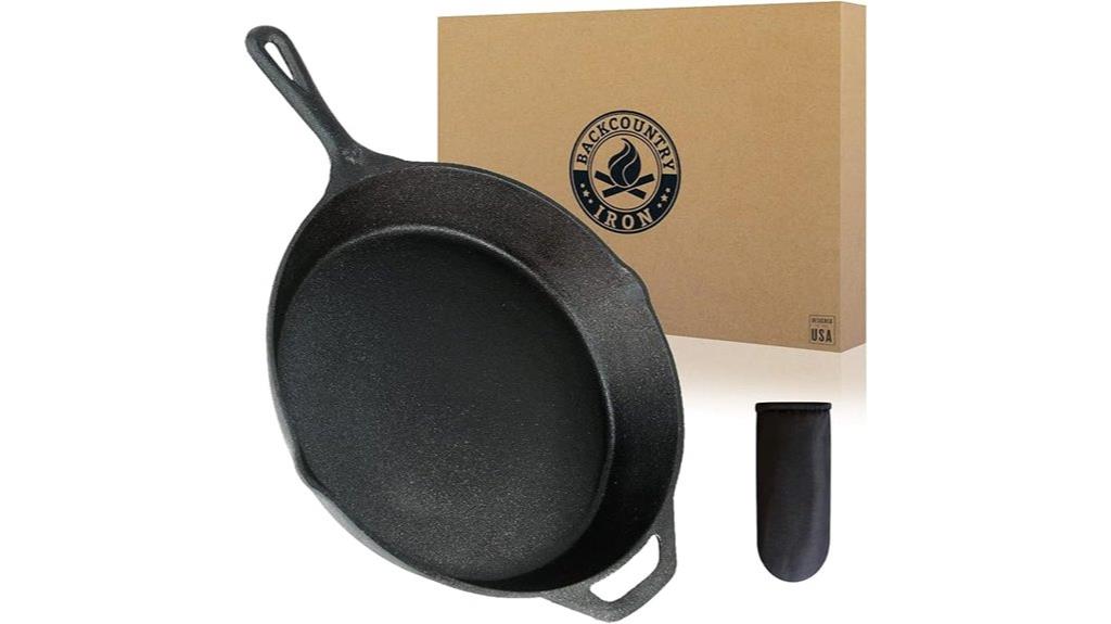 large pre seasoned cast iron