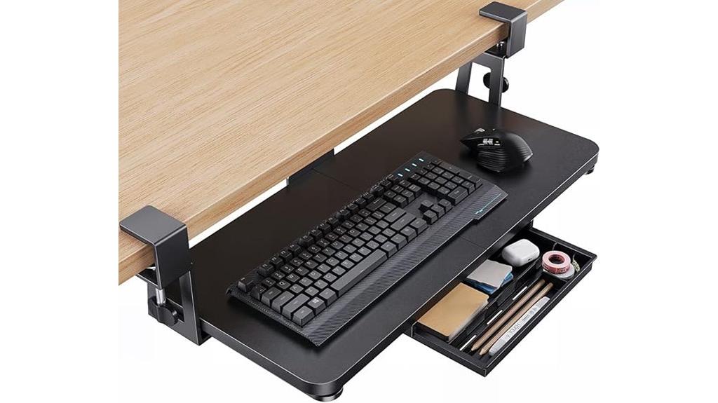 large under desk keyboard tray
