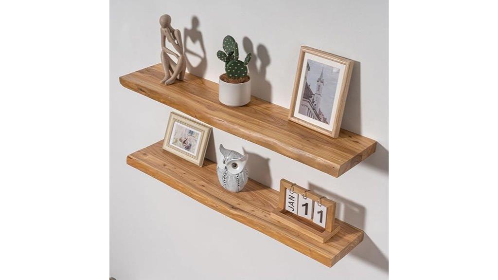 large wall mounted shelves