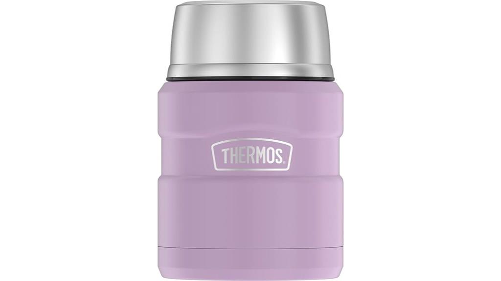 lavender stainless food jar